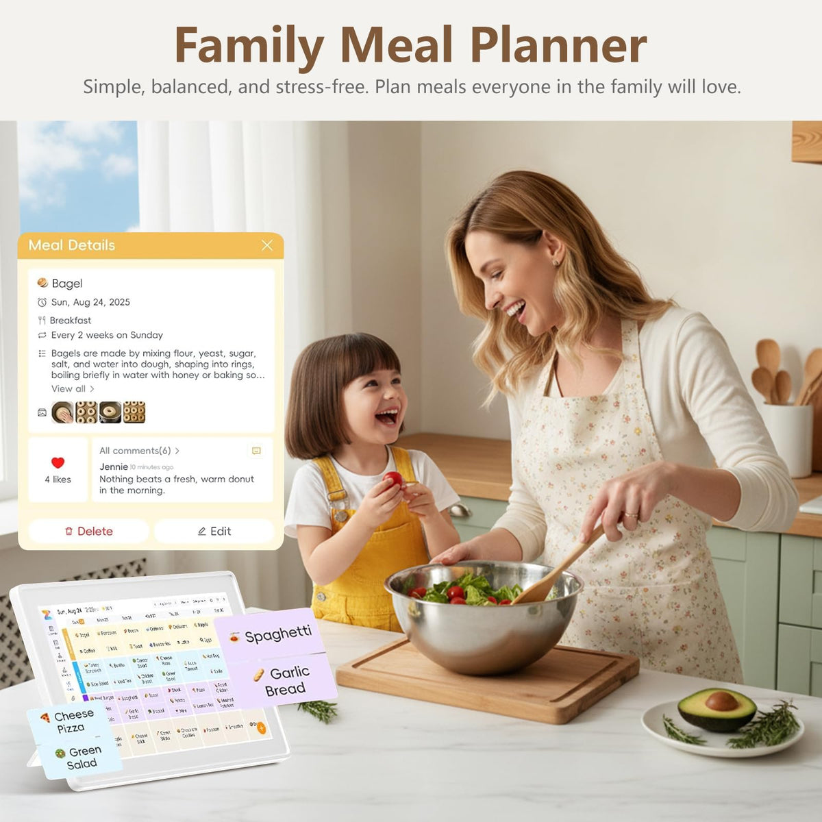 Kisfam 10.1 Inch Digital Wall Calendar with 1080P Full HD Touchscreen DEMO