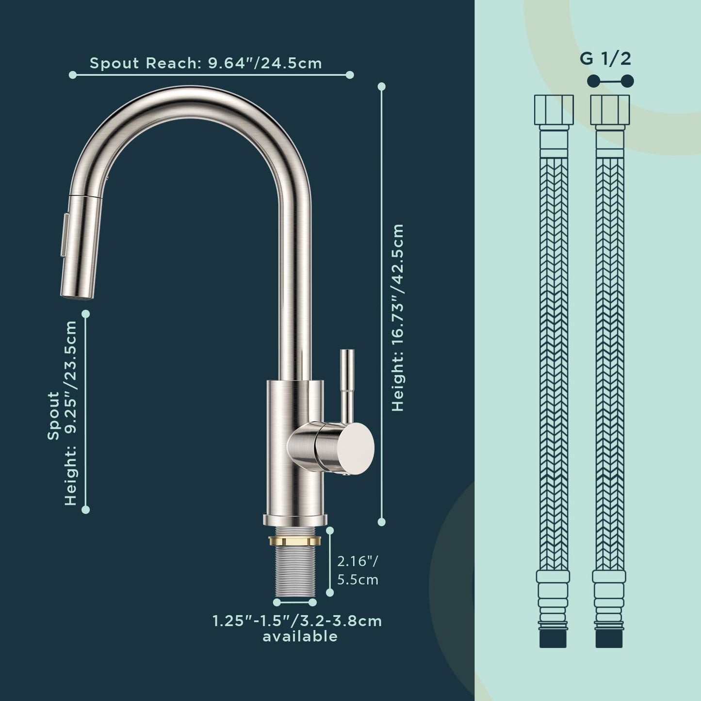 FORIOUS Stainless Steel Touch On Kitchen Sink Faucet, 360° Swivel Mixer Tap DEMO