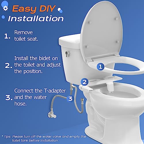 SAMODRA Ultra-Slim Hygienic Bidet Attachment for Existing Toilets NEW