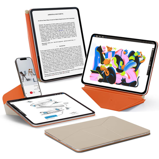MOFT Slim Cases Magnetic Folio Case for iPad Pro 11-inch Terracotta & Beige DEMO