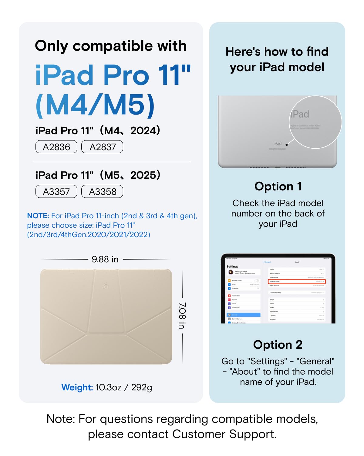 MOFT Slim Cases Magnetic Folio Case for iPad Pro 11-inch Terracotta & Beige DEMO