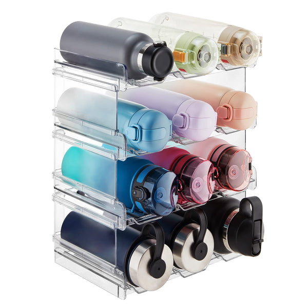 Lifewit 4-Tier Stackable Water Bottle Organizer Plastic Kitchen Storage NEW