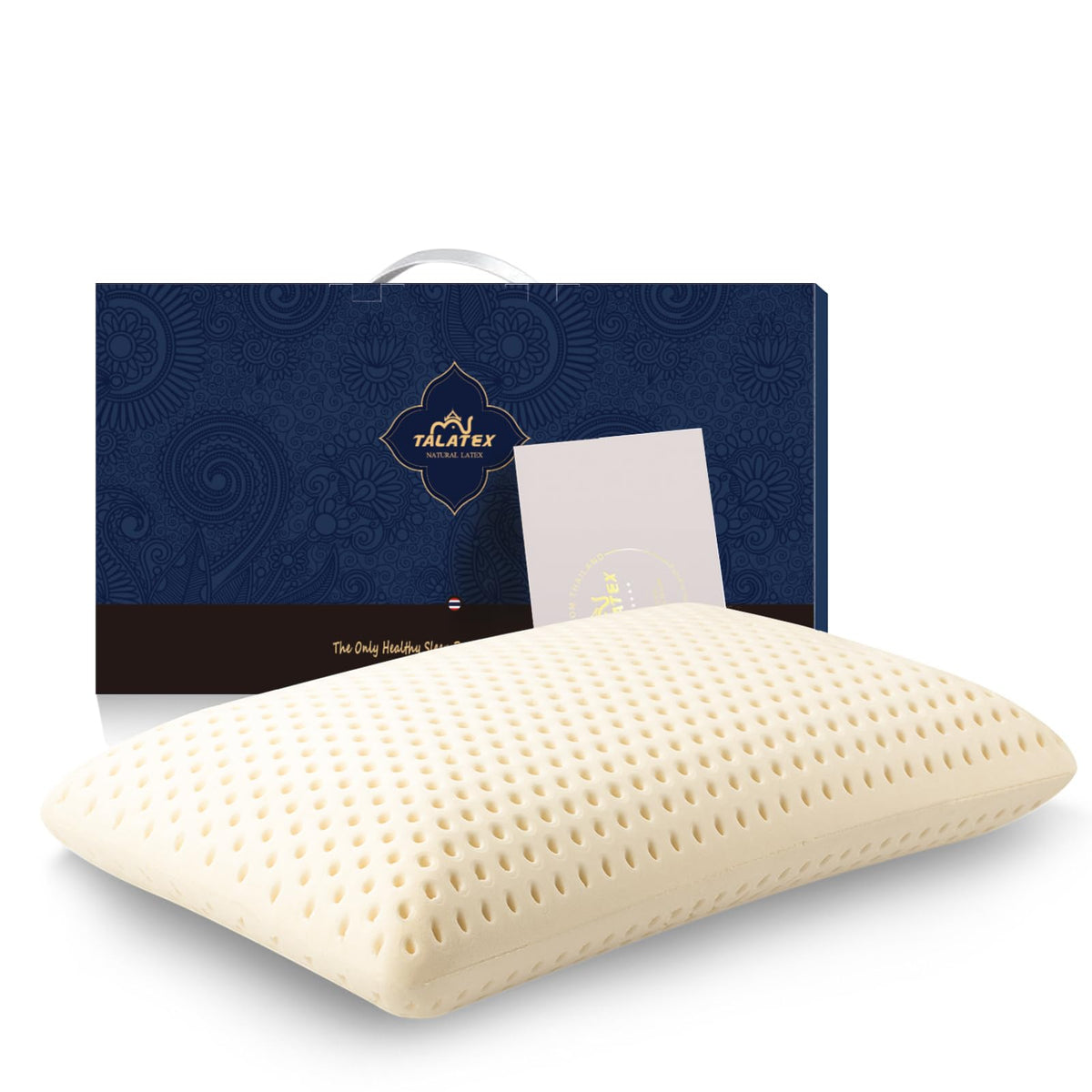 Talatex Premium Standard Pillow Natural Latex Firm Pillow Back & Side Sleep NEW