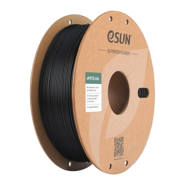 eSUN PETG 3D Printer Filament 1.75mm, Black, Dimensional Accuracy (2 Pack) NEW