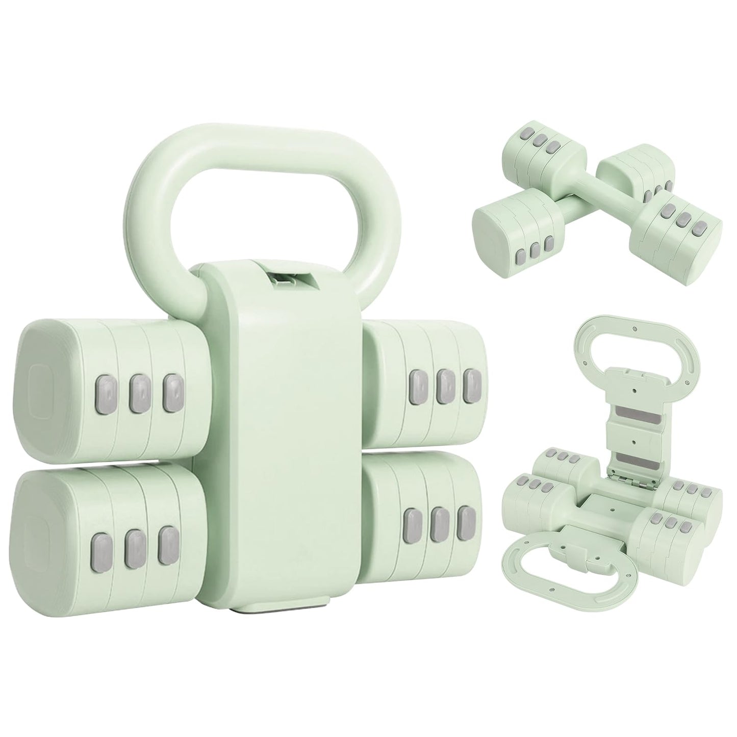Aucbyao Adjustable Dumbbells Dumbbell Set 4-in-1 Free Weights Fitness NEW