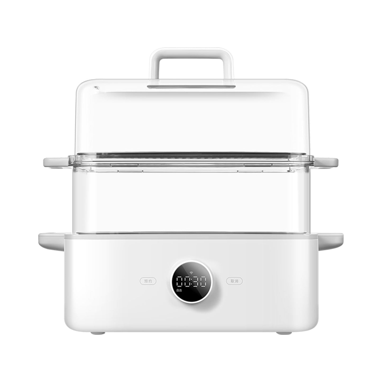 XMIHOME 1500W 2-Tier 12L Capacity Electric Food Steamer, White Vegetable DEMO