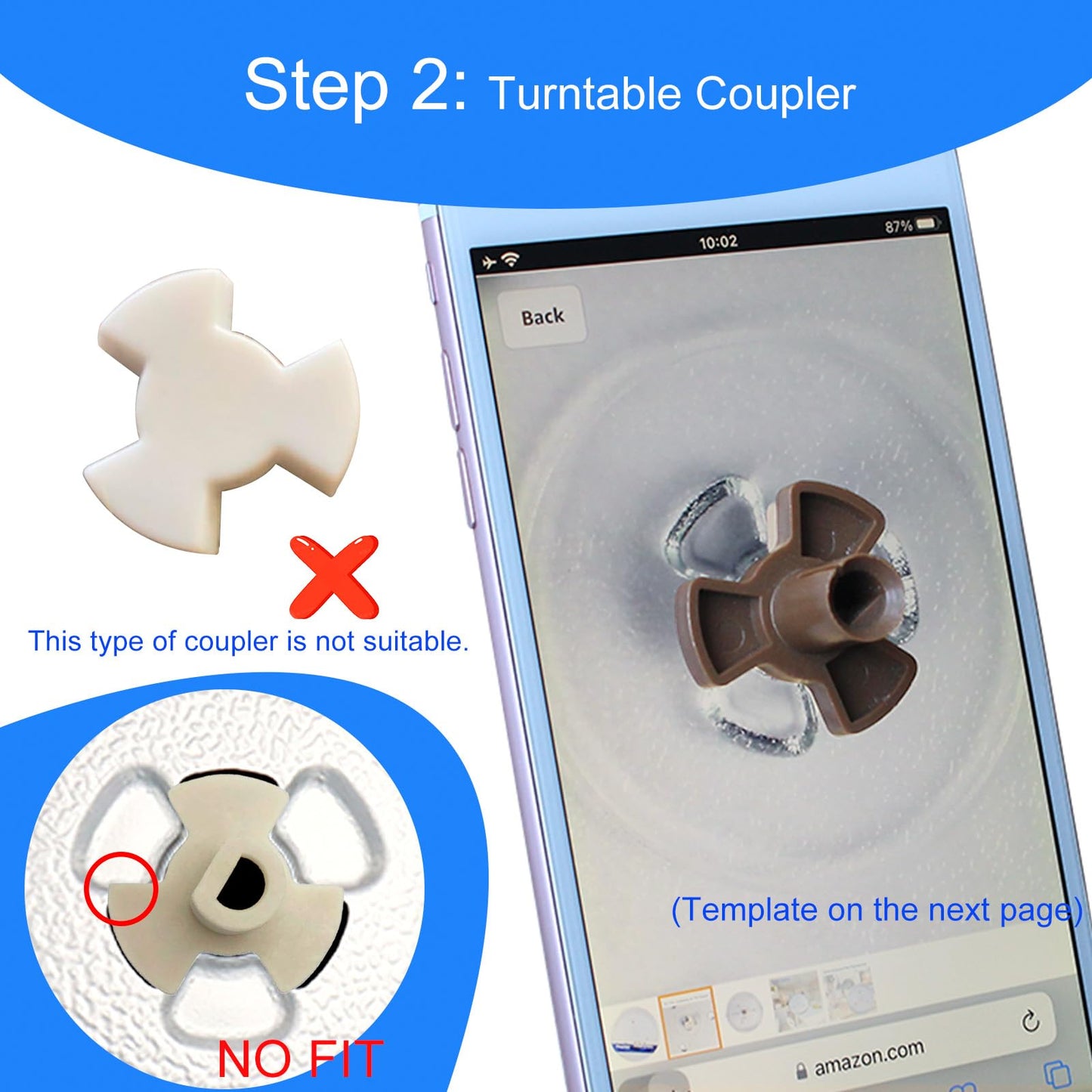 MangoPark 12.4 Inch Replacement Microwave Glass Turntable Plate for DEMO