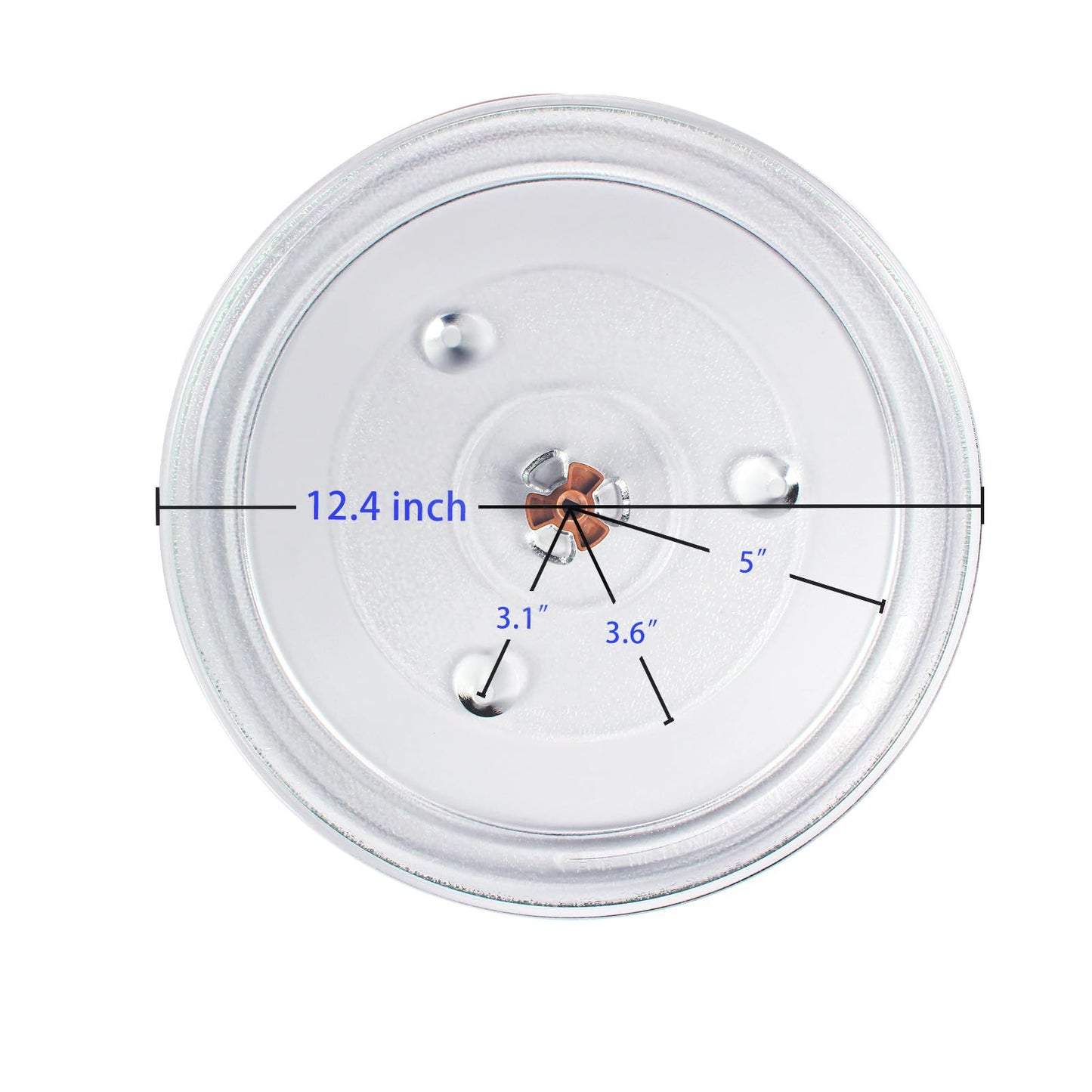 MangoPark 12.4 Inch Replacement Microwave Glass Turntable Plate for DEMO