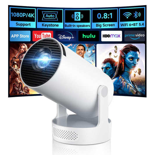 Kimwood 1080P Mini Projector with Upgraded HiFi Speaker & Built-in Apps NEW
