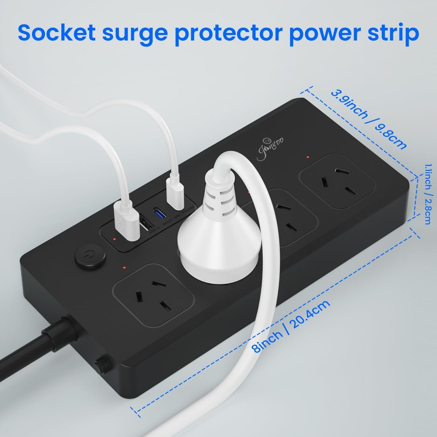 UseeLink WiFi Smart Power Strip with 4 Outlets & 2 USB Ports Black NEW