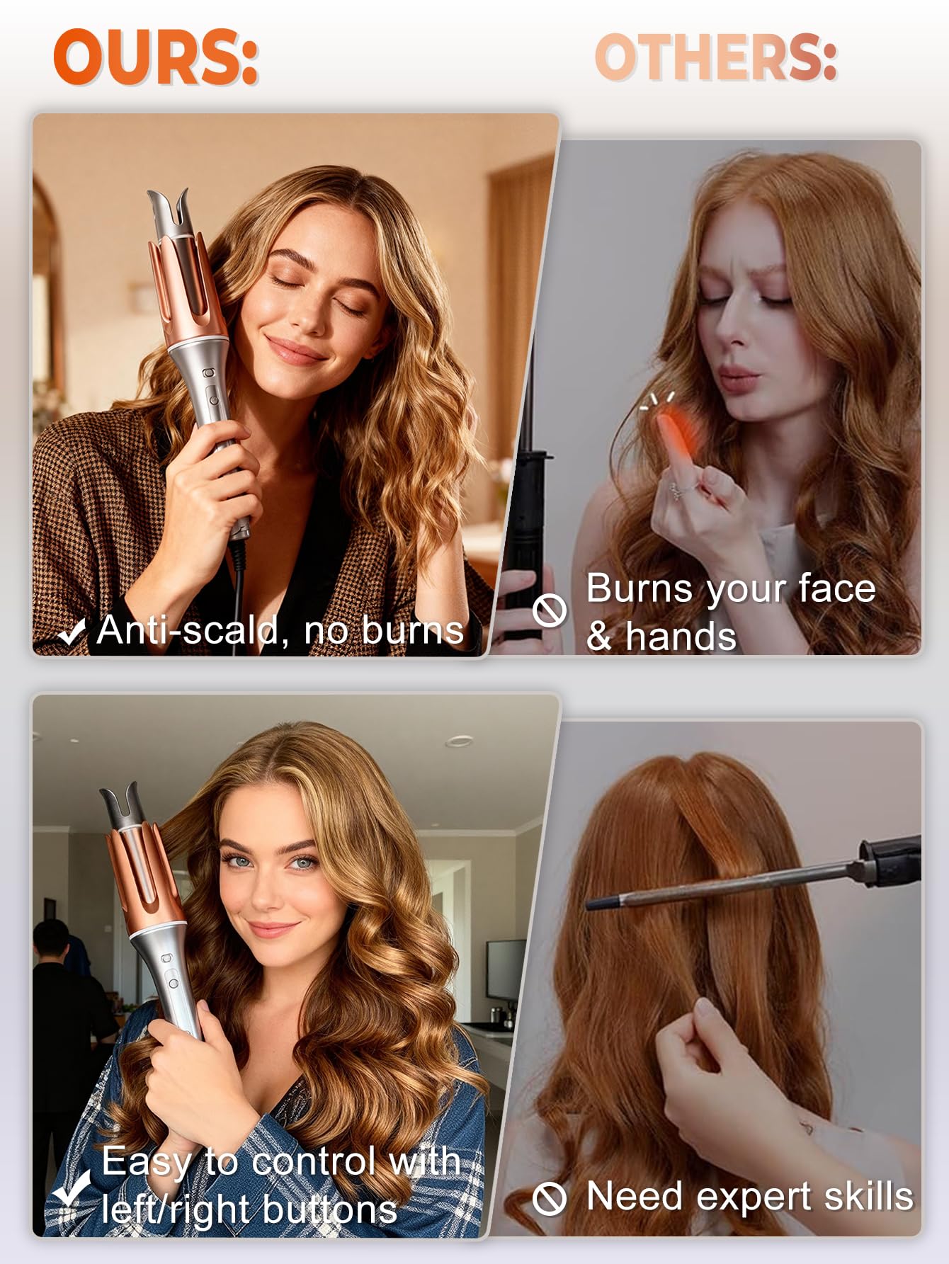 Vibraroo 32mm Curling Tong with 3 Temperature Settings Silver Gold, 5.1 cm DEMO
