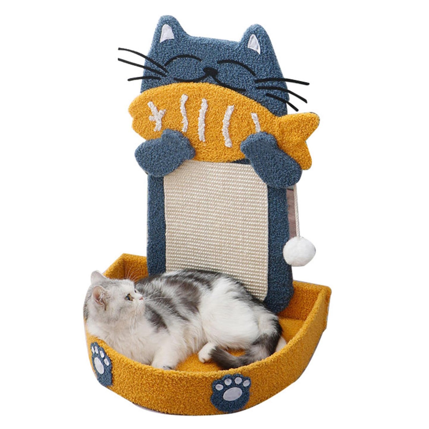 NIBHZ Sisal 2 IN 1 Home Cat Scratching Post, Claw Sharpener & Climbing Frame NEW