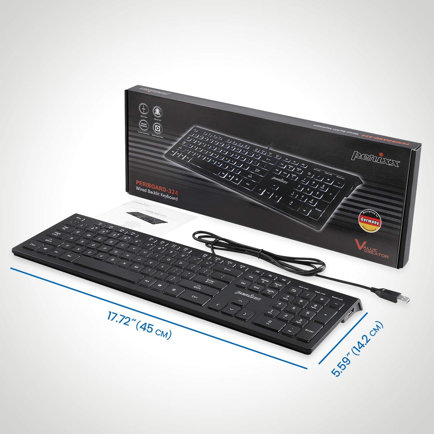Perixx Wireless Ergonomic Split Keyboard and Vertical Mouse Combo Black DEMO
