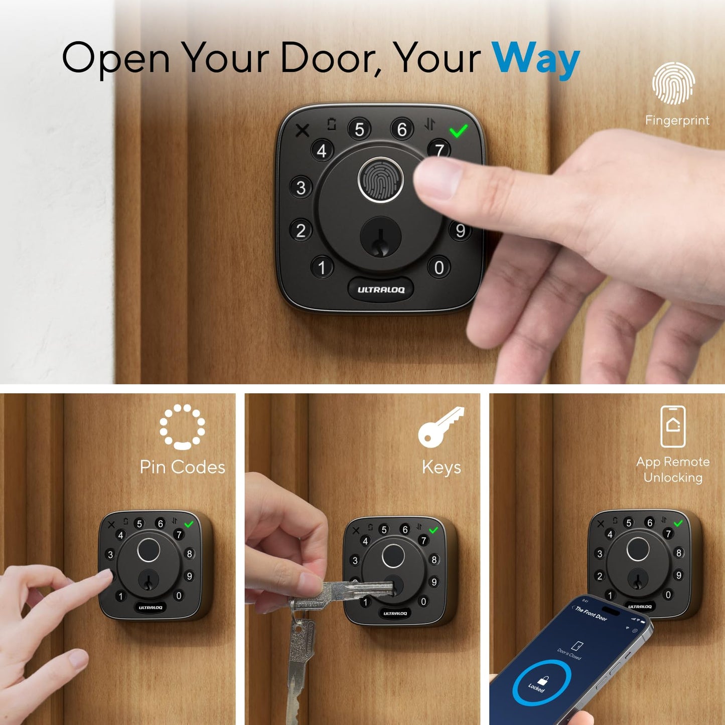ULTRALOQ Bolt Fingerprint WiFi Smart Lock with Sensor for Apple HomeKit DEMO