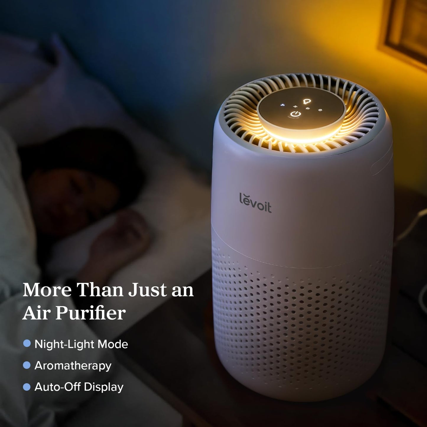 Levoit Core Mini White Air Purifiers with Night Light for Bedroom NEW