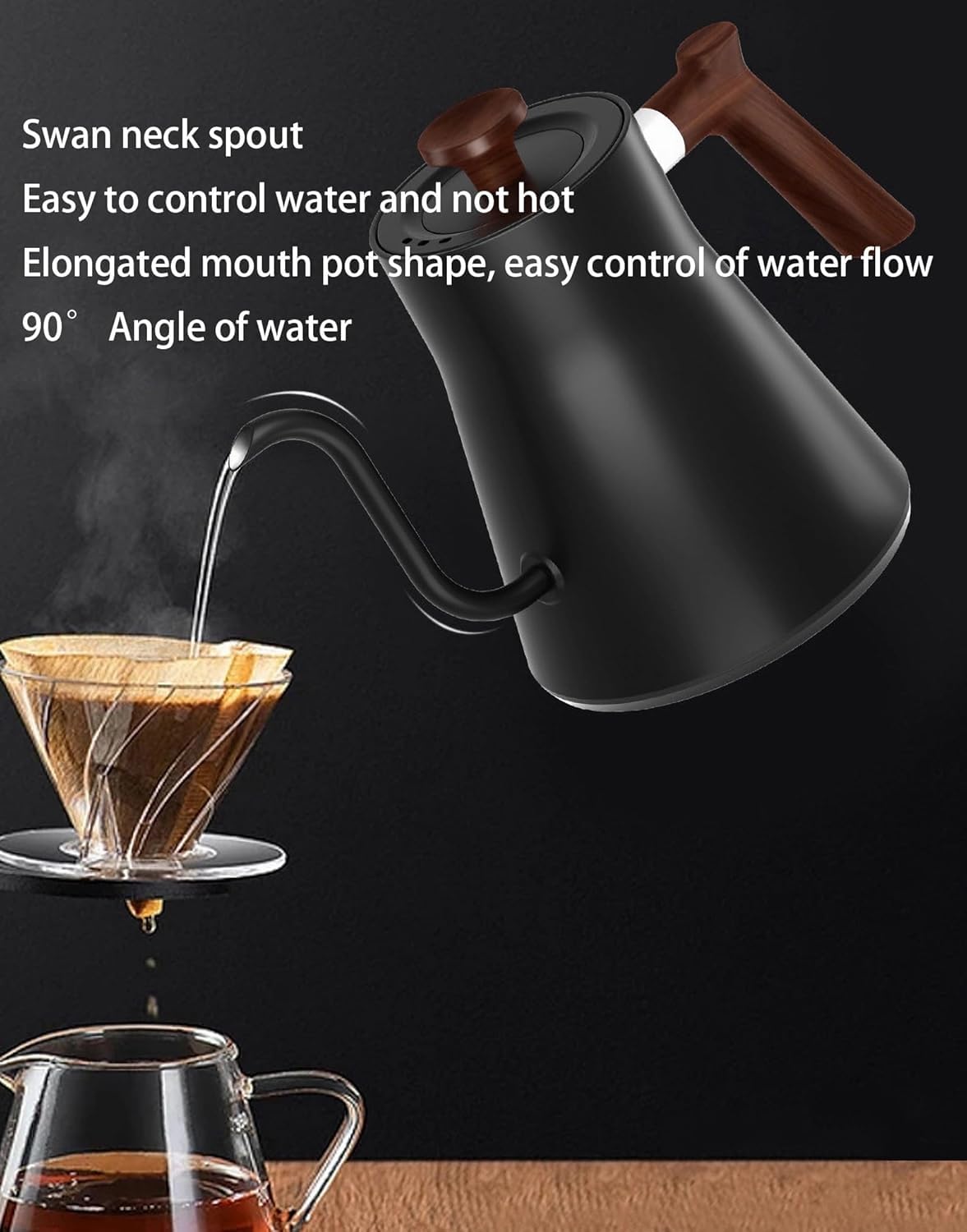WiLaine Electric Kettle 0.9L LCD Temperature Control 1200W Fast Heating NEW