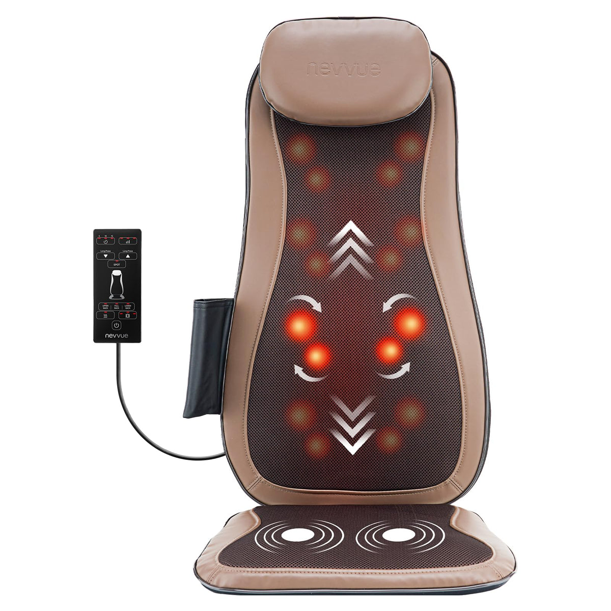 Nevvue Shiatsu Back and Neck Massager with Heat Therapy for Sore Muscles DEMO
