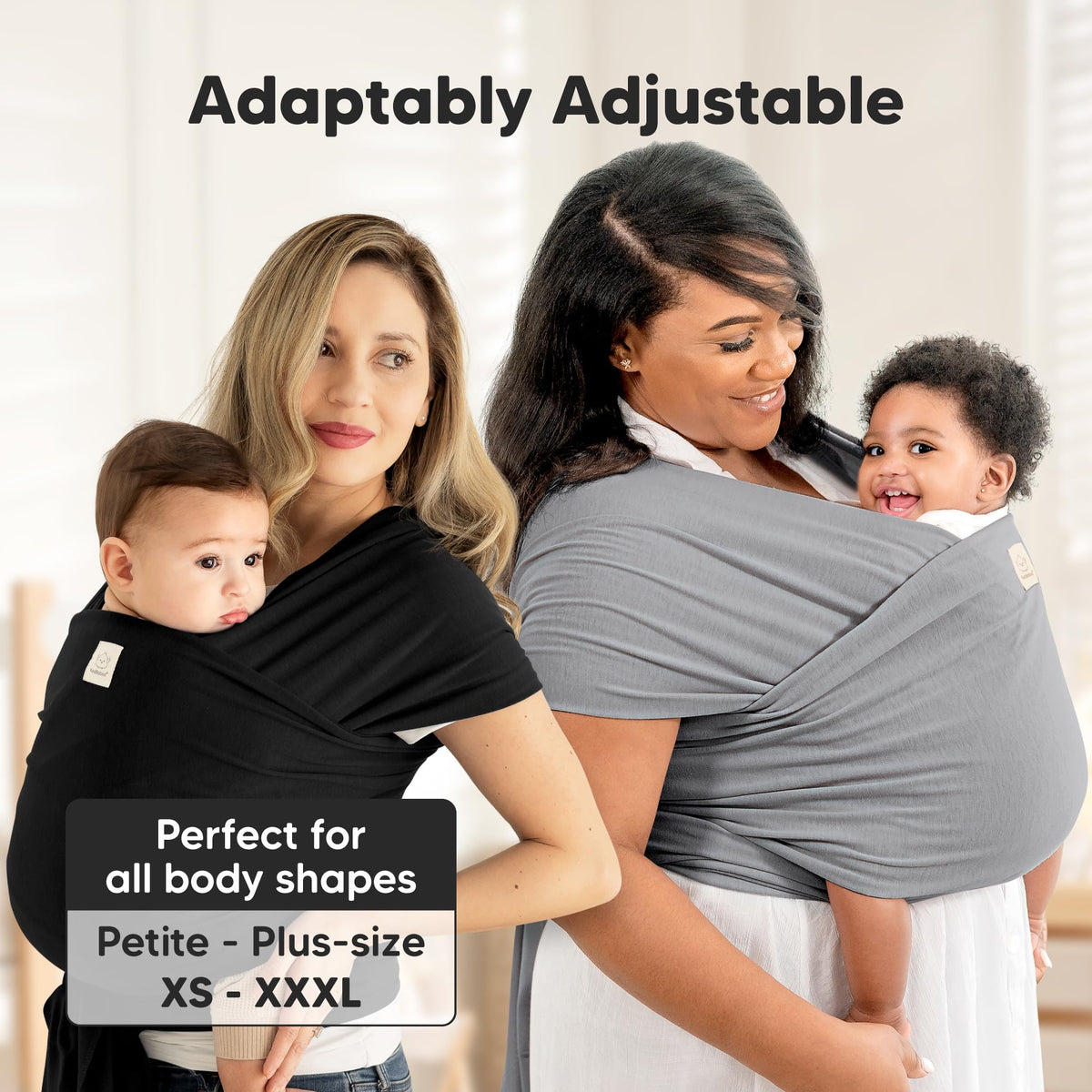 KeaBabies Pink Daisies Baby Wrap Carrier All-in-1 for Newborn to Toddler NEW