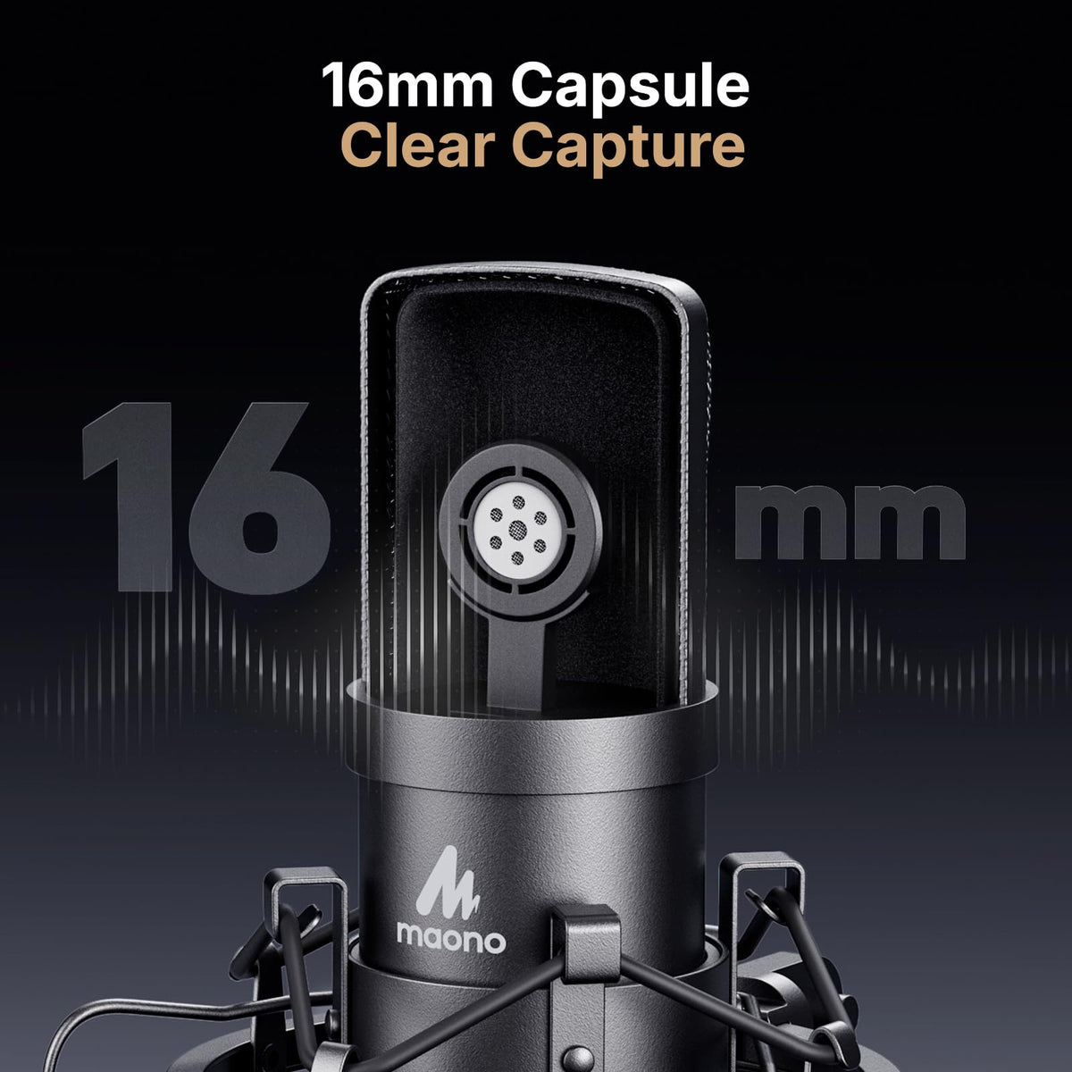MAONO 192KHZ/24Bit Plug & Play PC Computer Podcast Condenser Microphone DEMO