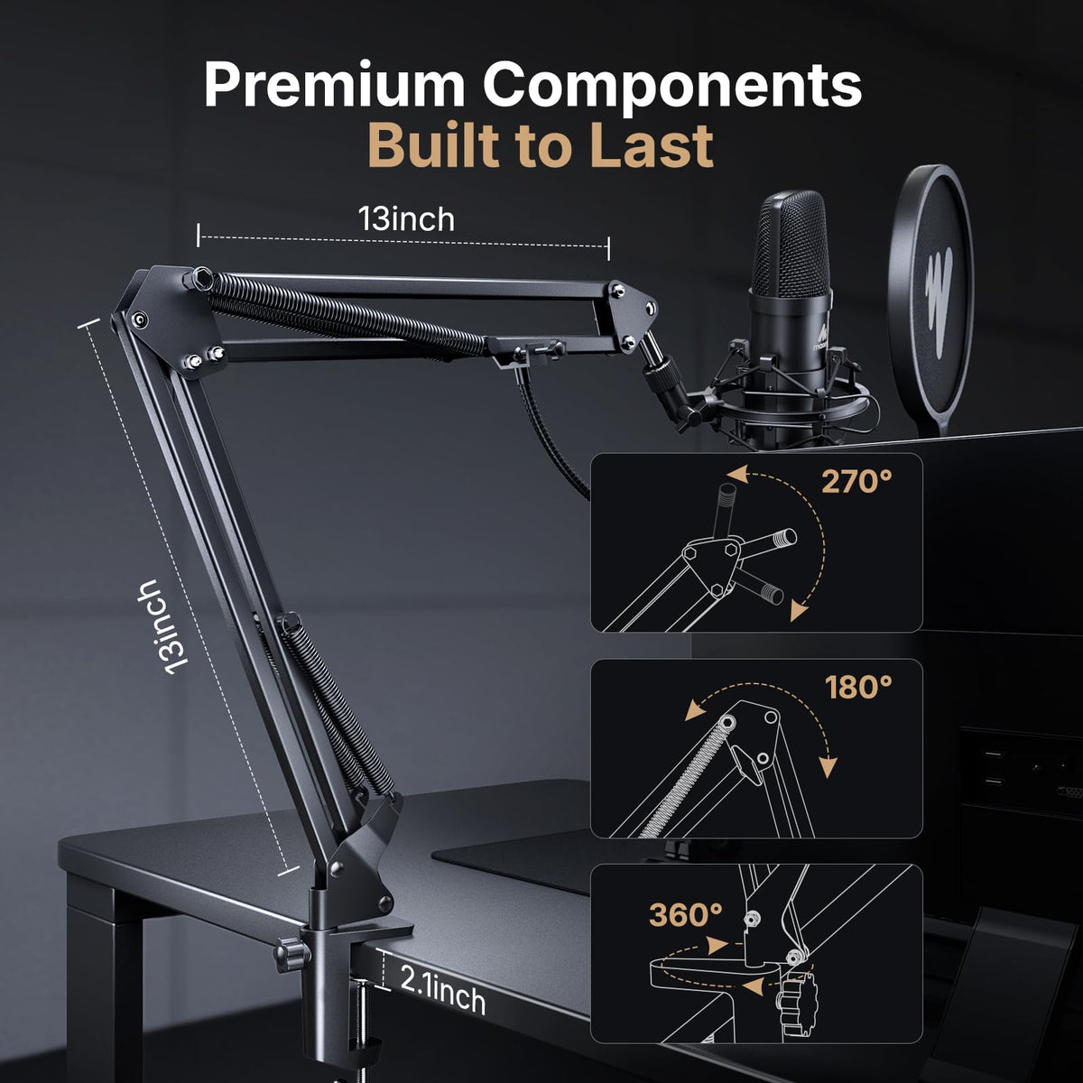 MAONO 192KHZ/24Bit Plug & Play PC Computer Podcast Condenser Microphone DEMO