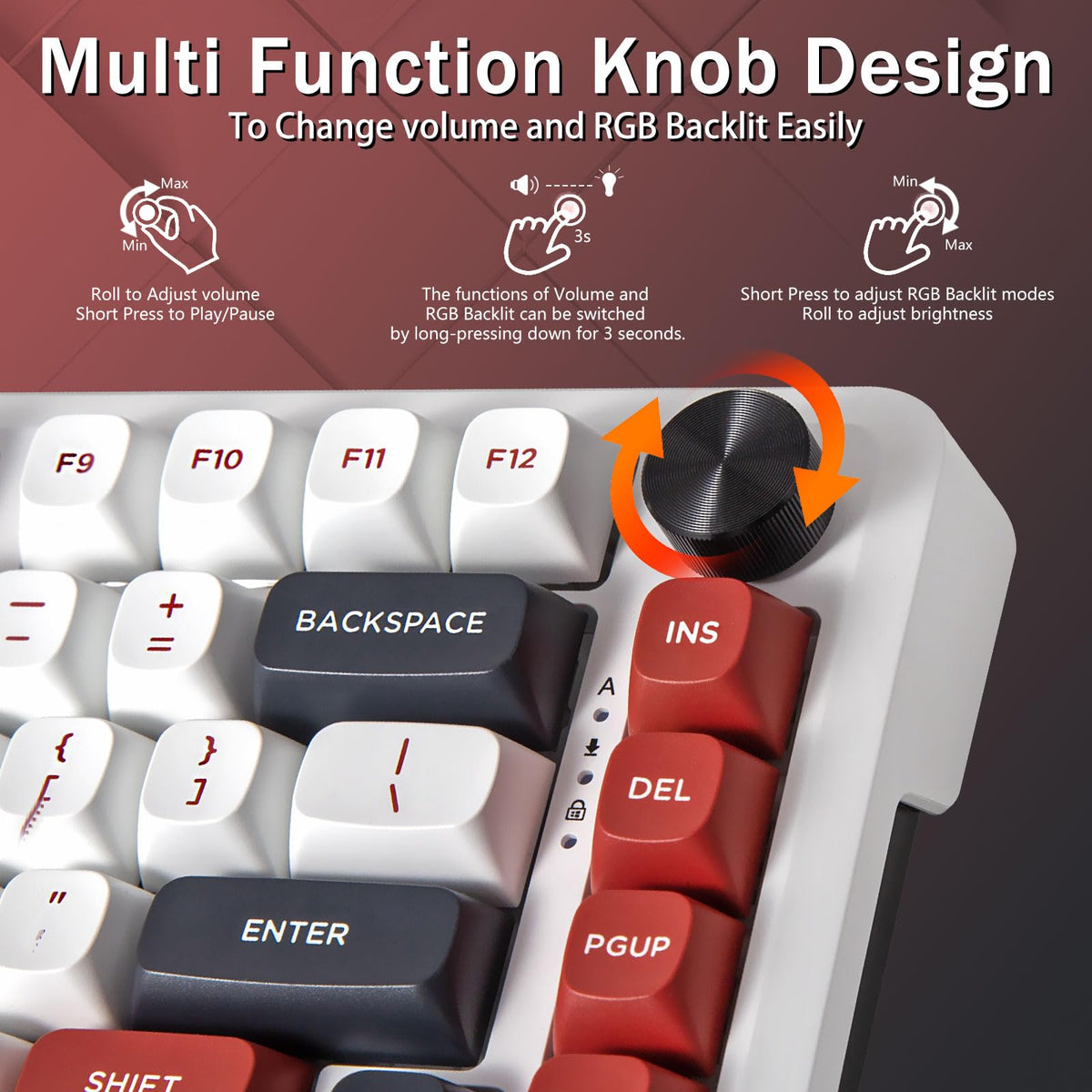 E-Yooso Red Mechanical Gaming Keyboard - Wired, Hot Swappable, Linear DEMO