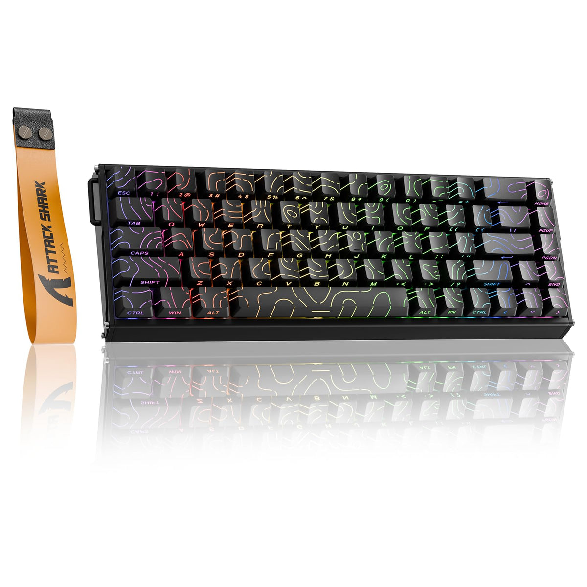 ATTACK SHARK Mechanical Gaming Keyboard, Creamy TKL RGB Black Contour DEMO