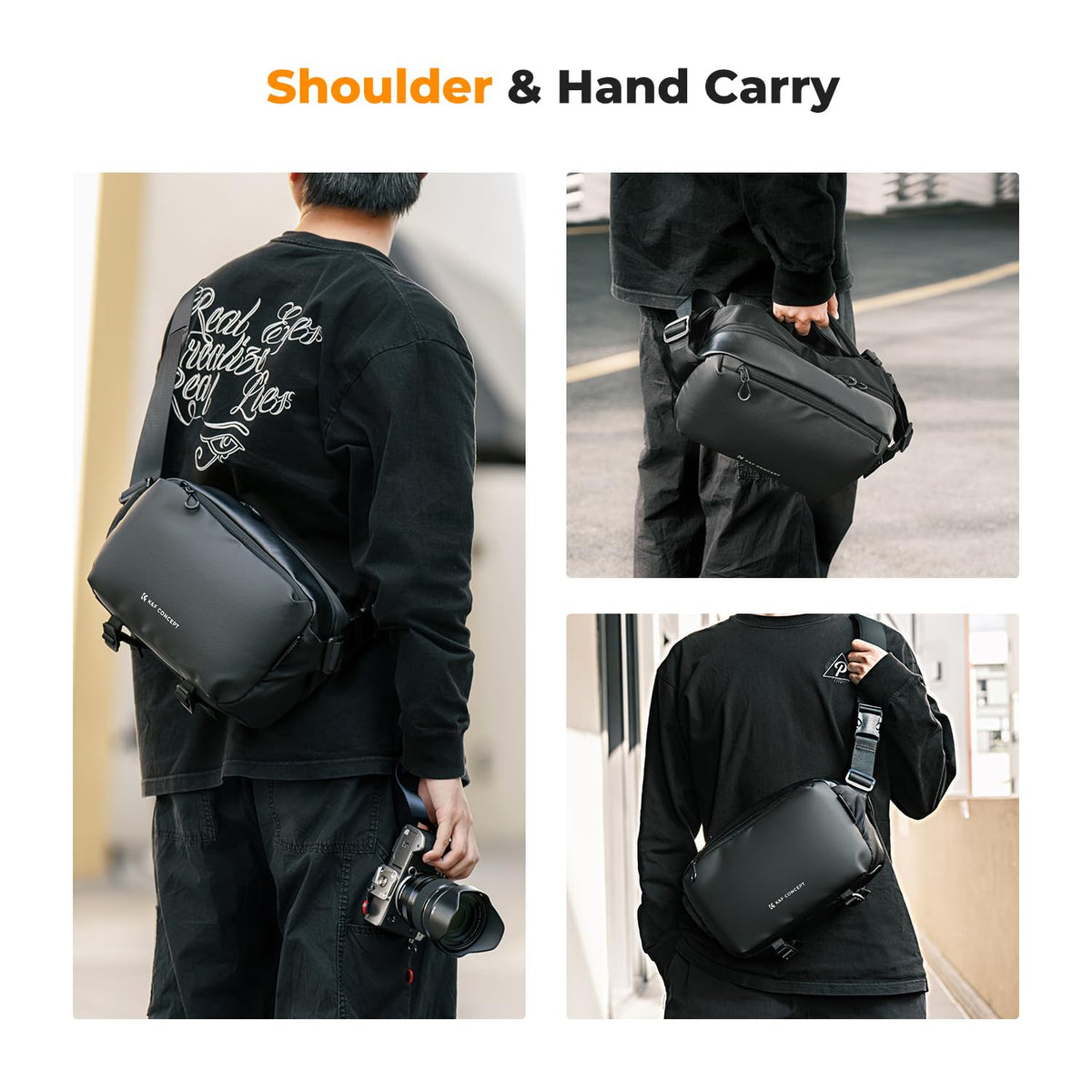 K&F CONCEPT Unisex 2-in-1 Sling Bag 10L Everyday Shoulder Multifunction NEW