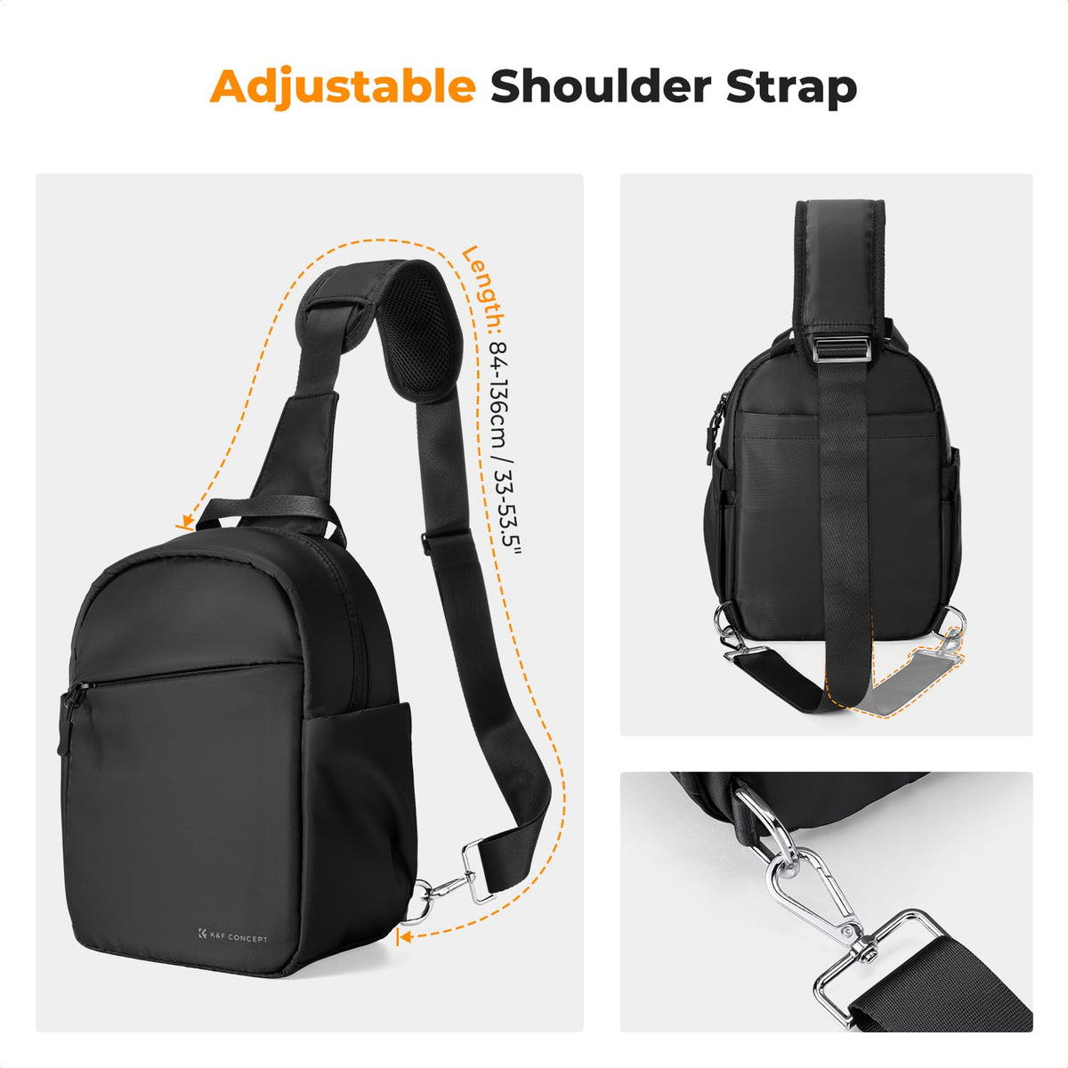 K&F Concept 5L Camera Sling Bag Crossbody for Photographers, Black Size 5L NEW