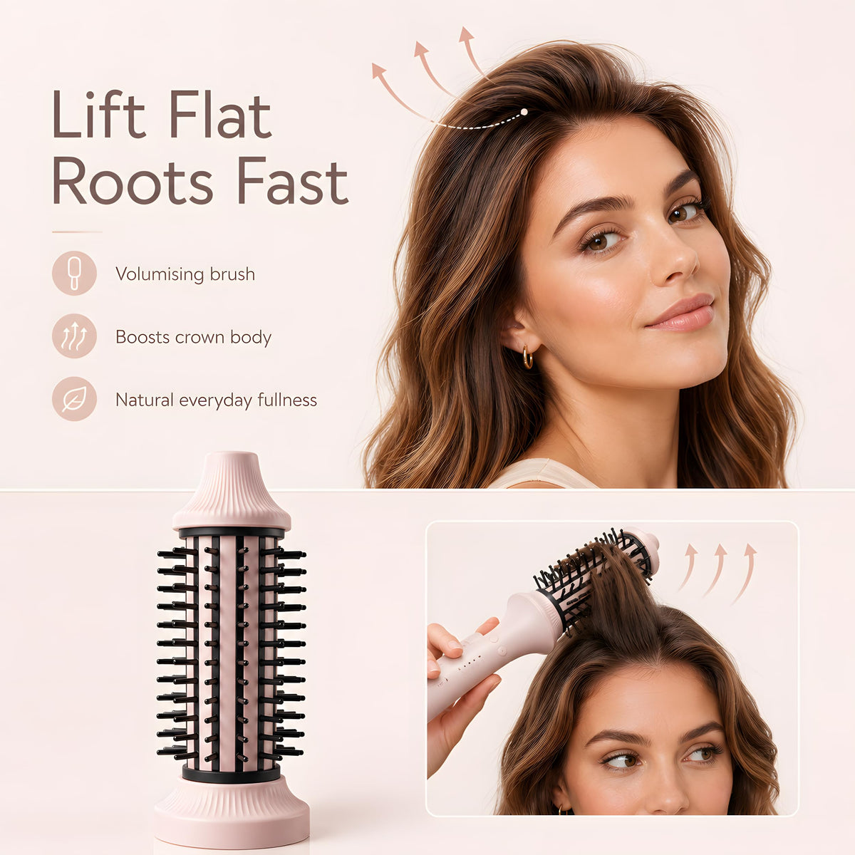 Vibraroo 3-in-1 Automatic Rotating Curling Iron with 32mm Barrel in Pink DEMO