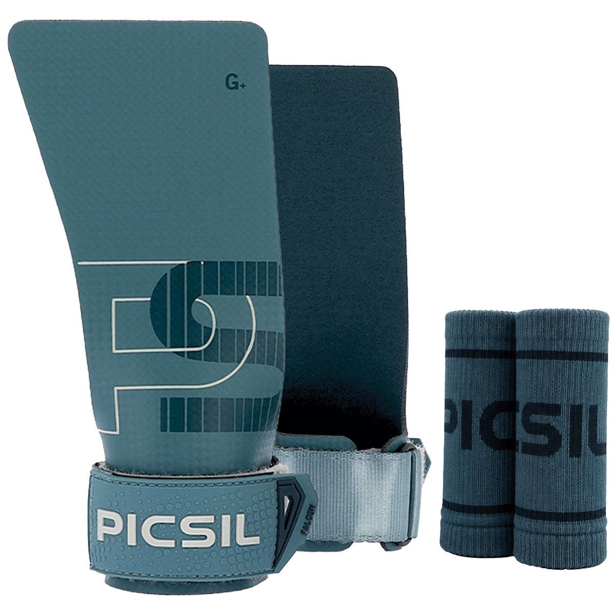 PICSIL Carbon Fibre Gymnastics Grips Pack Aqua Chalk Gym Gloves for Men NEW