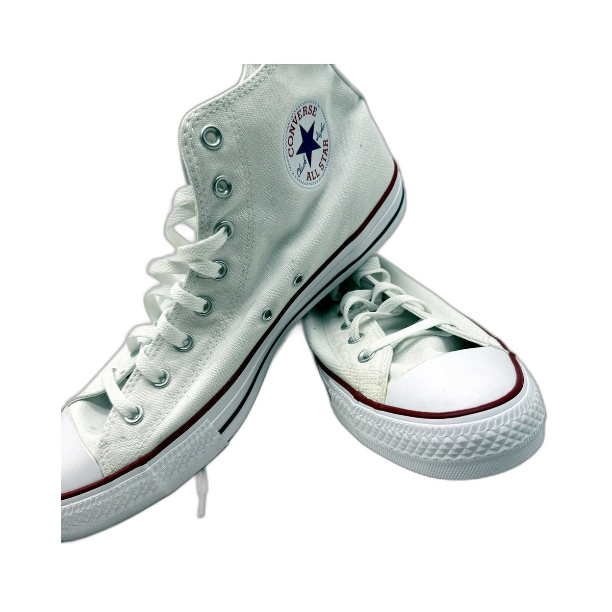 Converse Chuck Taylor All Star Canvas High Top White Trainers Mens US 9 DEMO