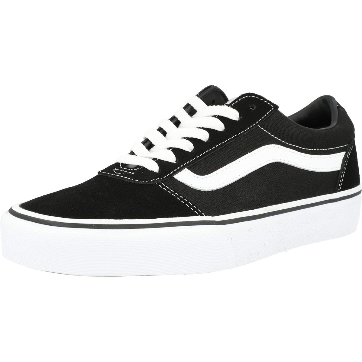 Vans Black & White Comfortable Casual Skate Sneakers Mens 9 Women 10.5 DEMO