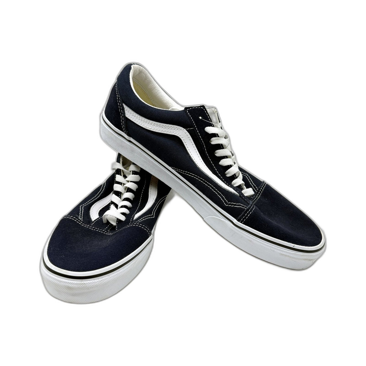 Vans Mens Old Skool Canvas Navy Blue Sneakers Skate Shoes Size US 12 DEMO