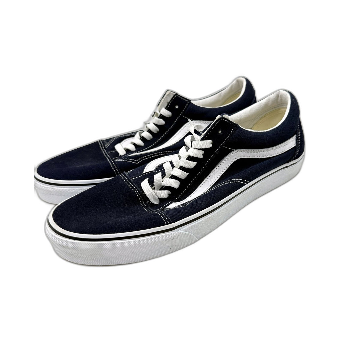 Vans Mens Old Skool Canvas Navy Blue Sneakers Skate Shoes Size US 12 DEMO
