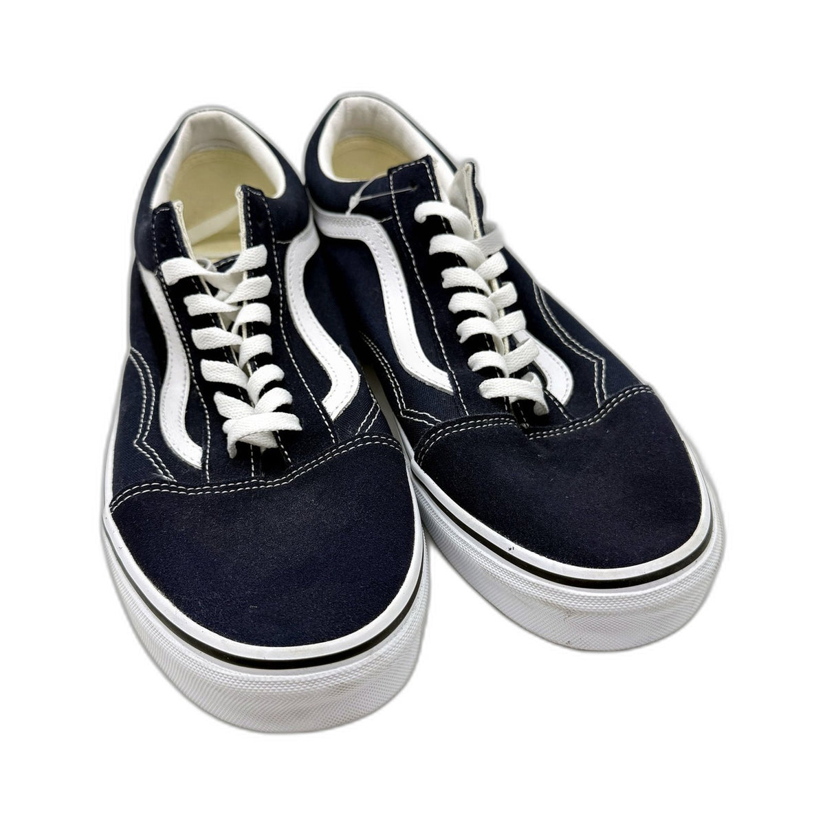 Vans Mens Old Skool Canvas Navy Blue Sneakers Skate Shoes Size US 12 DEMO