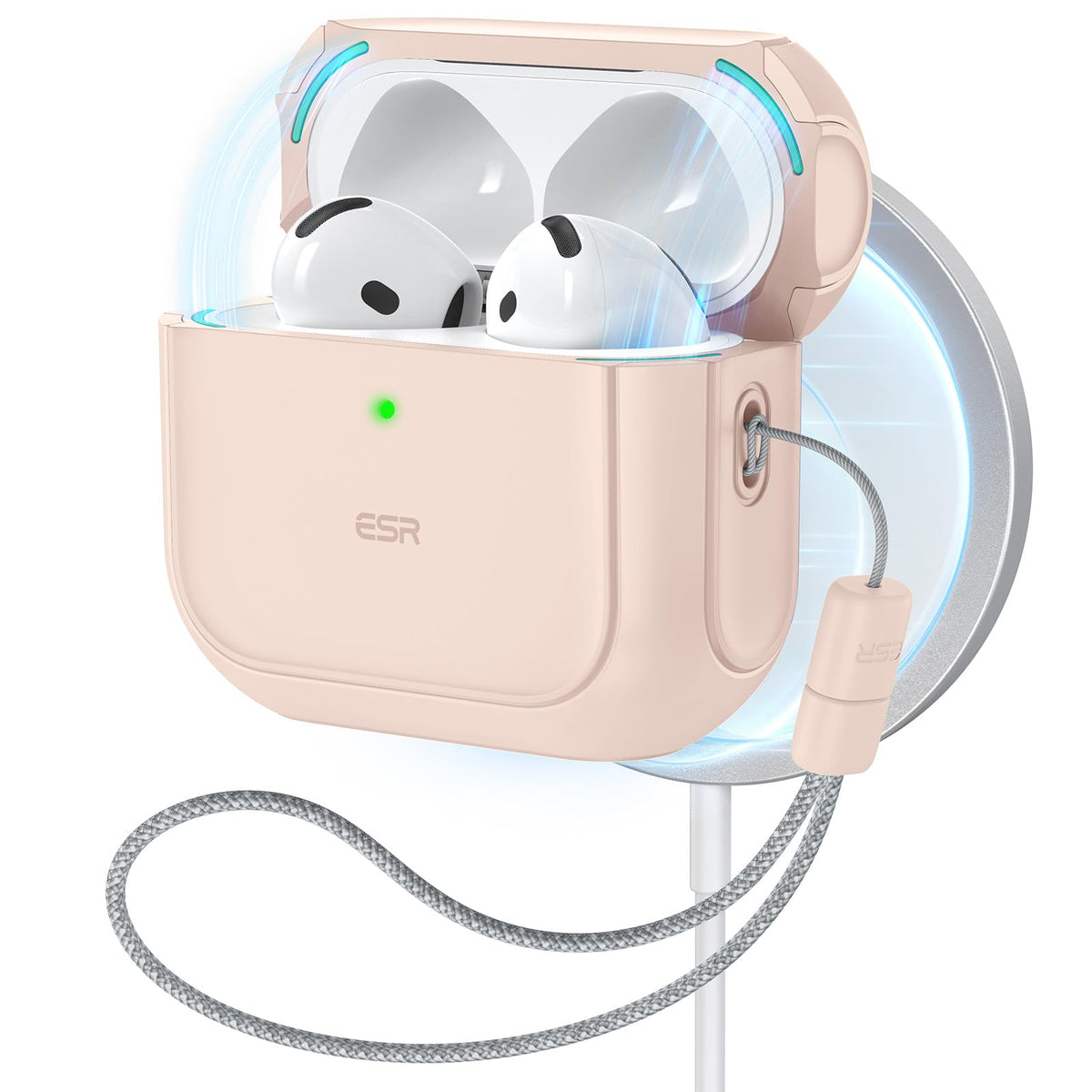 ESR Desert Cases Titanium Protective Case for AirPods 4th Gen Wireless NEW