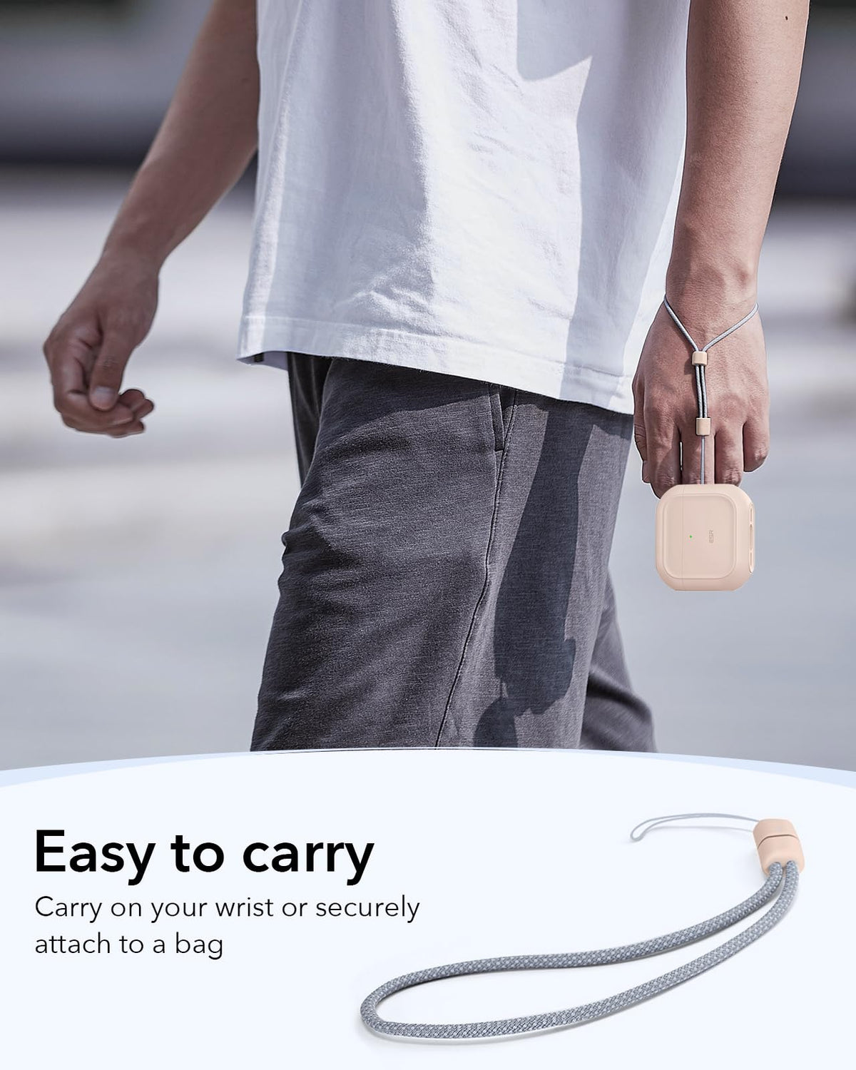 ESR Desert Cases Titanium Protective Case for AirPods 4th Gen Wireless NEW