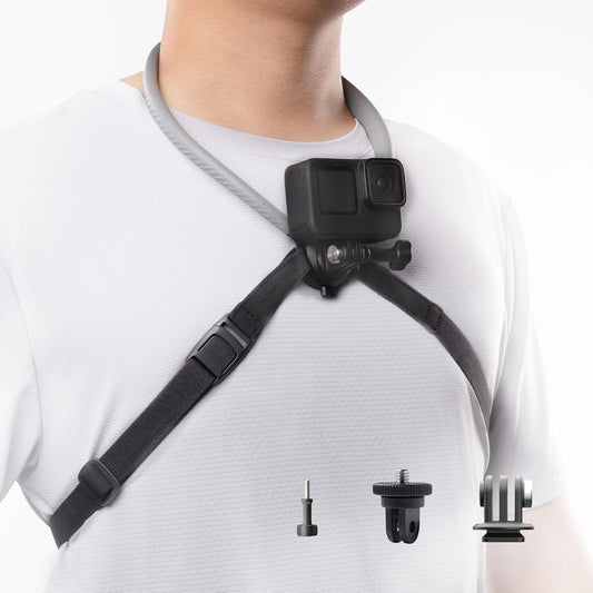 PGYTECH CapLock Mounts POV Neck Mount for DJI OSMO Action 5 Pro/4/3, GoPro NEW