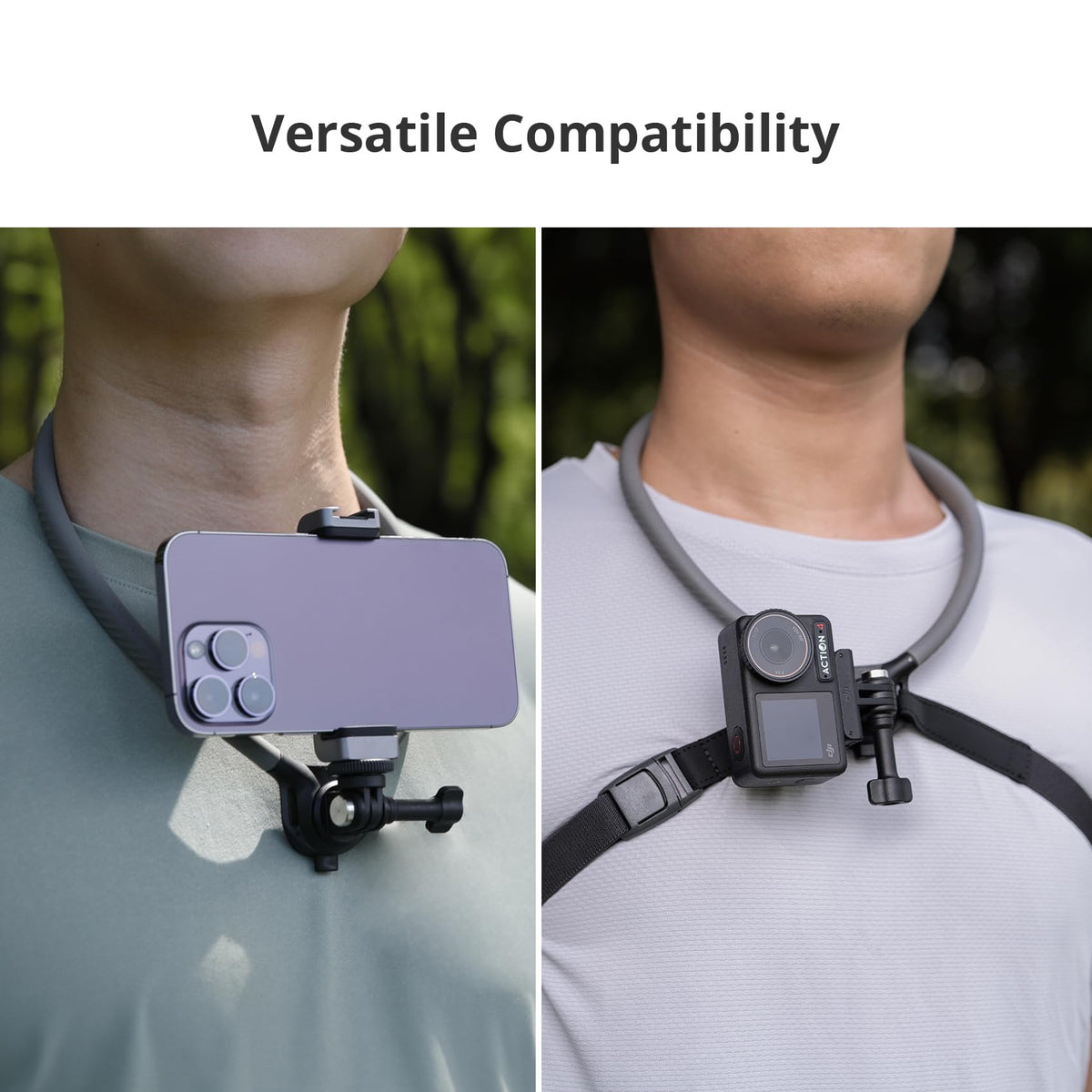 PGYTECH CapLock Mounts POV Neck Mount for DJI OSMO Action 5 Pro/4/3, GoPro NEW