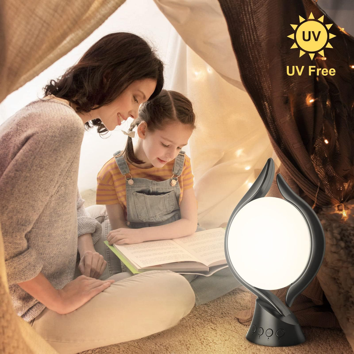 MXLATUU 10000LUX Light Therapy Lamp with UV-Free Sunlight Simulation, Black DEMO