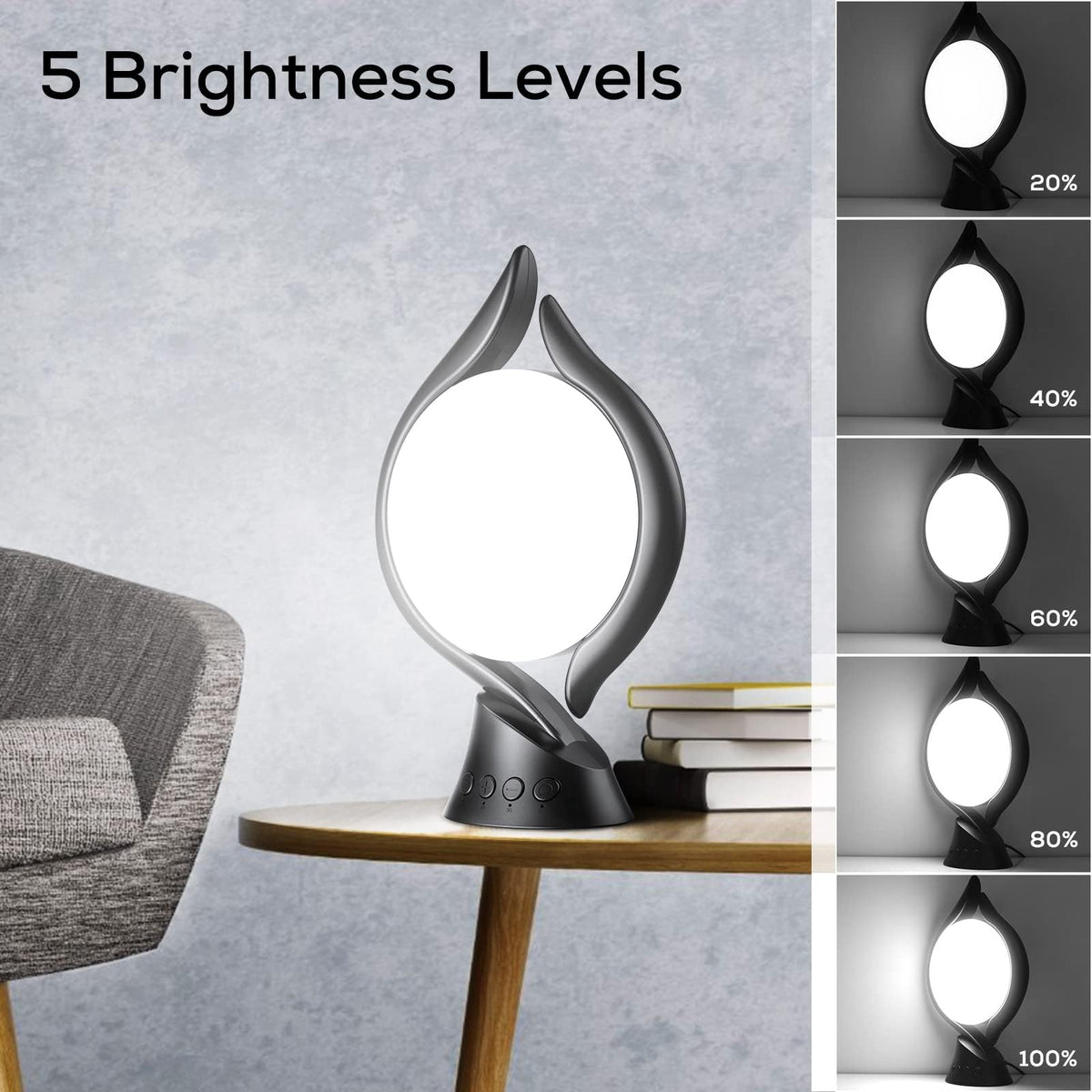 MXLATUU 10000LUX Light Therapy Lamp with UV-Free Sunlight Simulation, Black DEMO