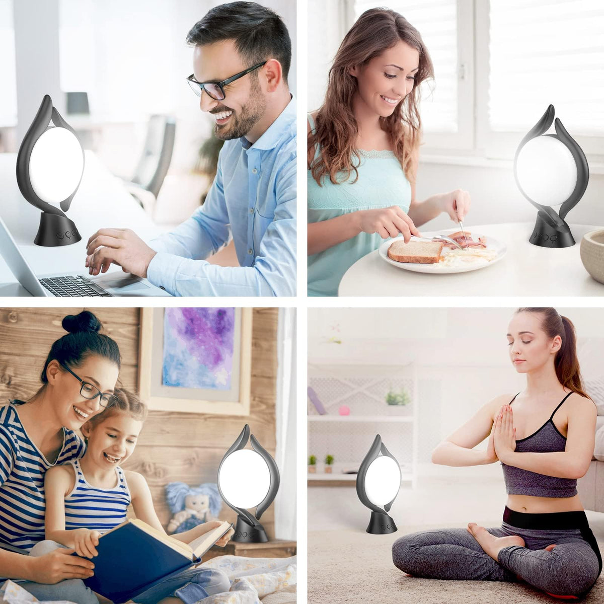 MXLATUU 10000LUX Light Therapy Lamp with UV-Free Sunlight Simulation, Black DEMO