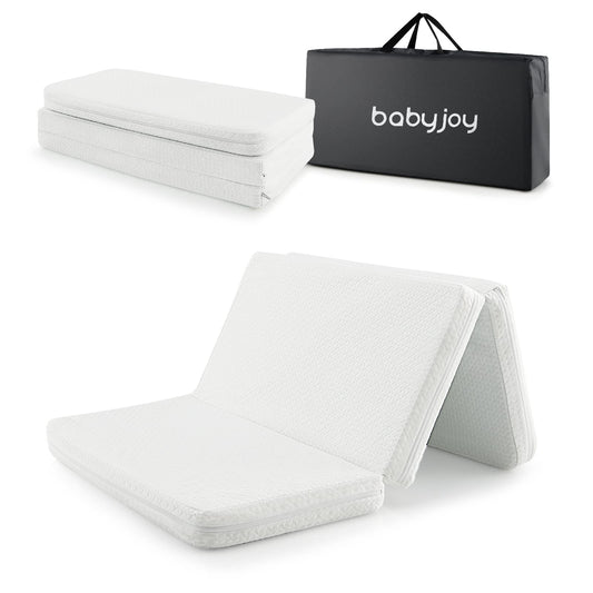 Baby Joy Mattresses Tri-Fold Folding Cot Mattress, Dual-Sided Foam Crib, NEW