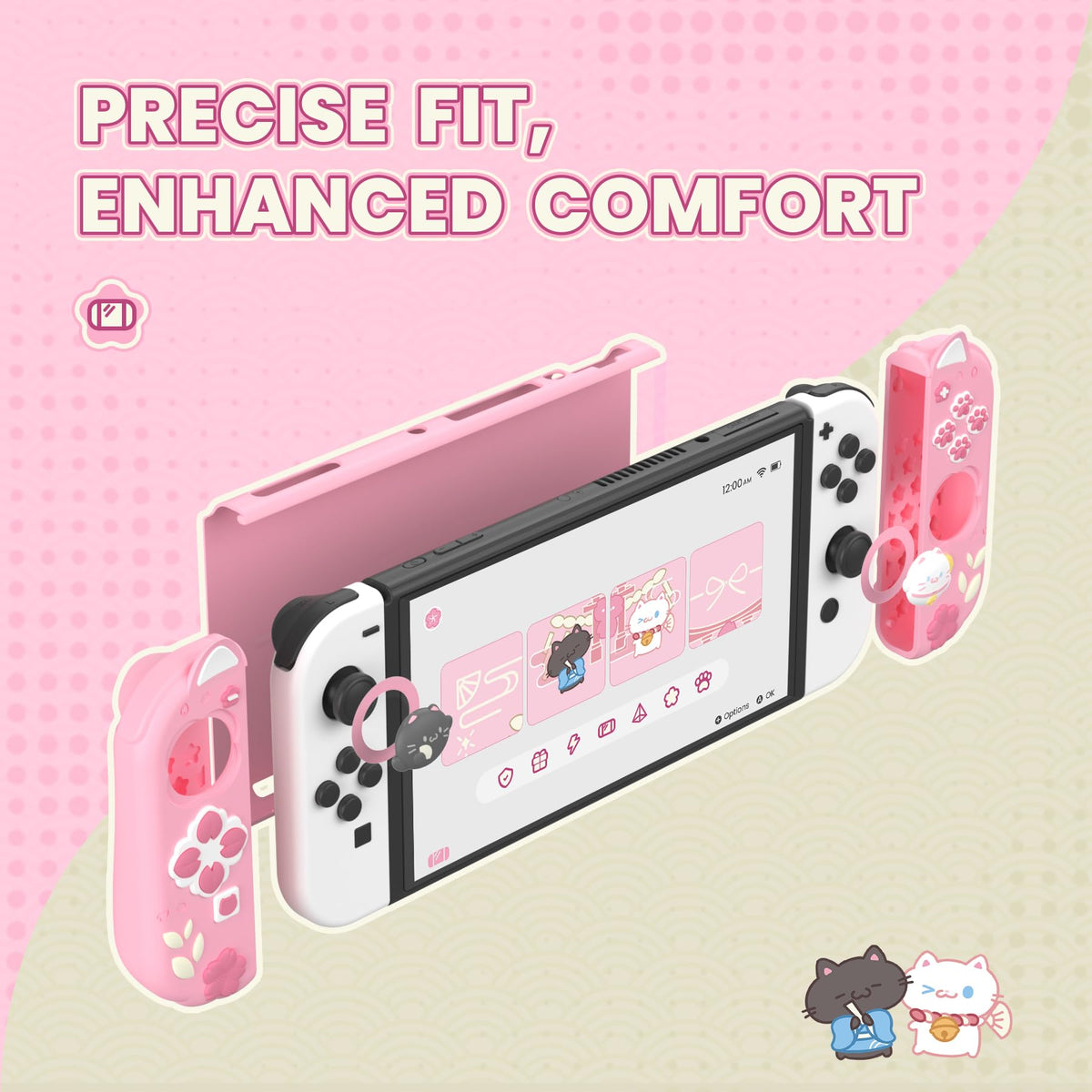PlayVital Protective Case for Nintendo Switch OLED with Extra Kickstand DEMO