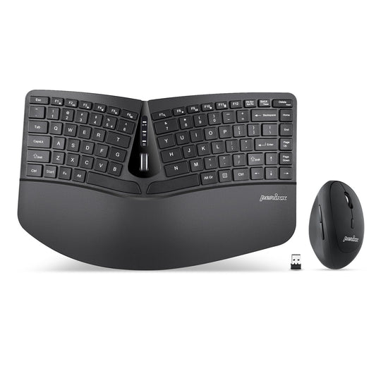 Perixx Wireless Mini Ergonomic Keyboard and Portable Vertical Mouse Black DEMO
