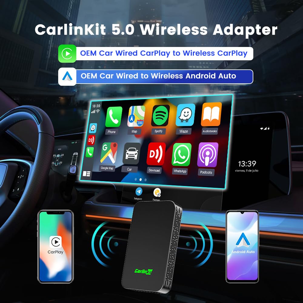 Carlinkit Wireless Input Adapters CarPlay Android Auto Adapter 2air 5.0 DEMO