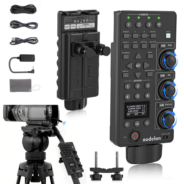 AODELAN Wireless and Wired Remote Commander LANC Camera Zoom Controller DEMO