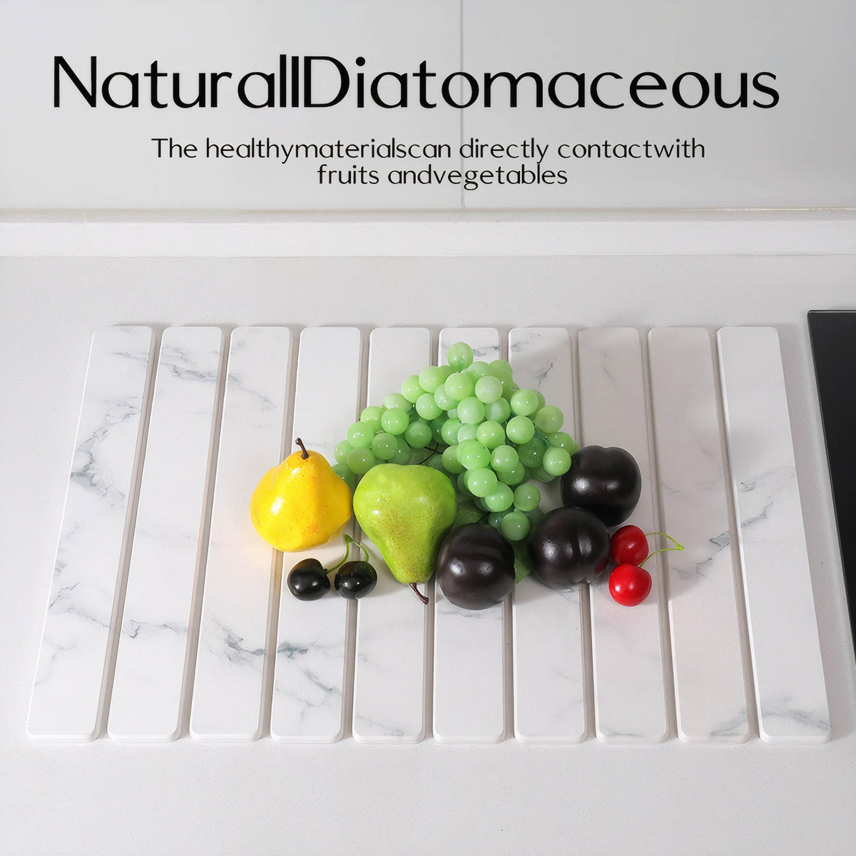 YDCZTYGY Foldable Dish Drying Mat Absorbent Quick Dry Heat-Resistant White NEW