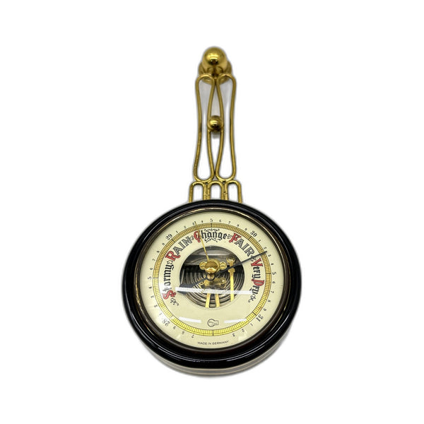 VINTAGE Barigo Made In Germany Gold Decorative Wall Hanging Barometer 