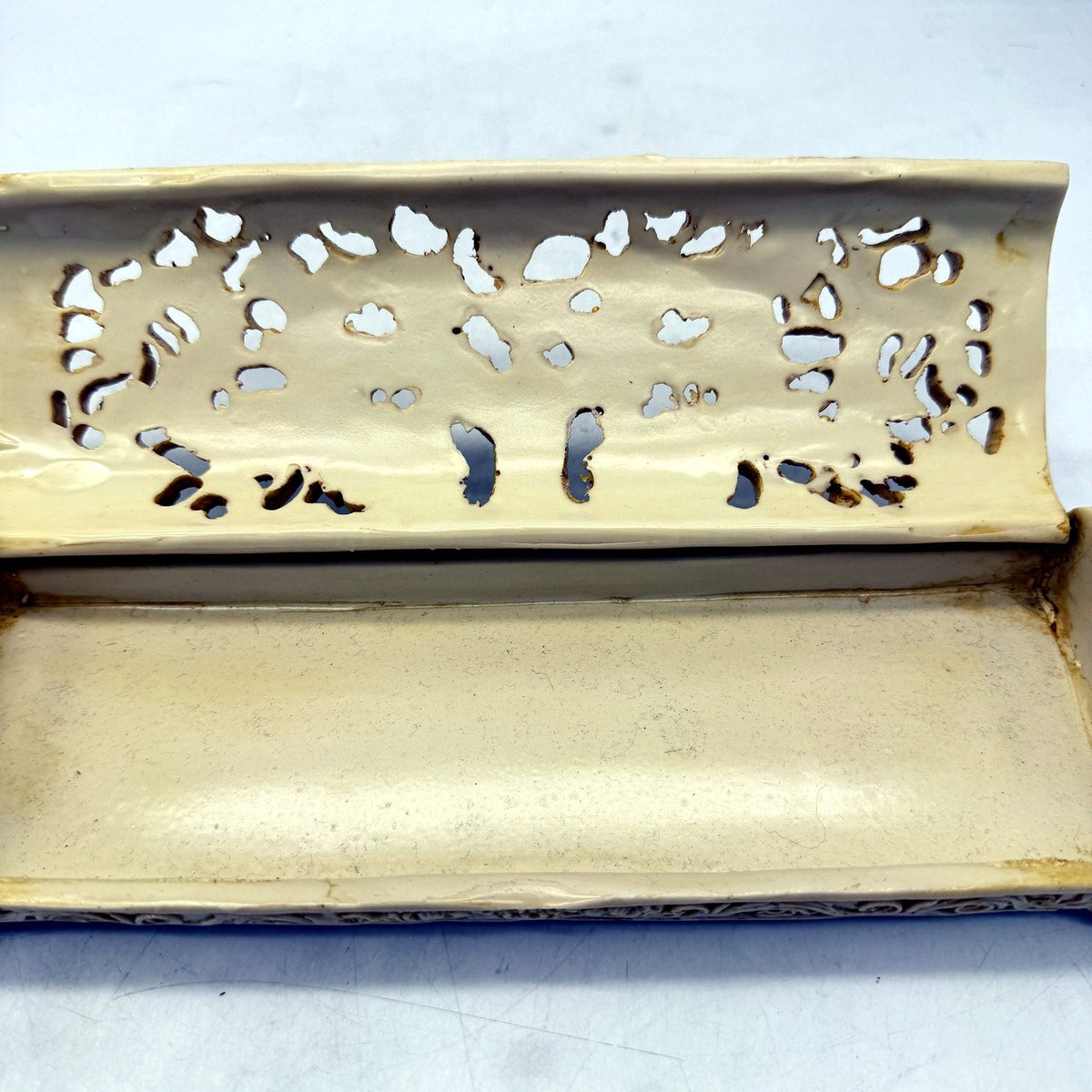 Ornate Carved Resin Dragon Themed Incense Trinket Storage Box Hinged Lid